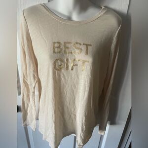 Aerie “best gift ever tee shirt” long sleeve women’s size large